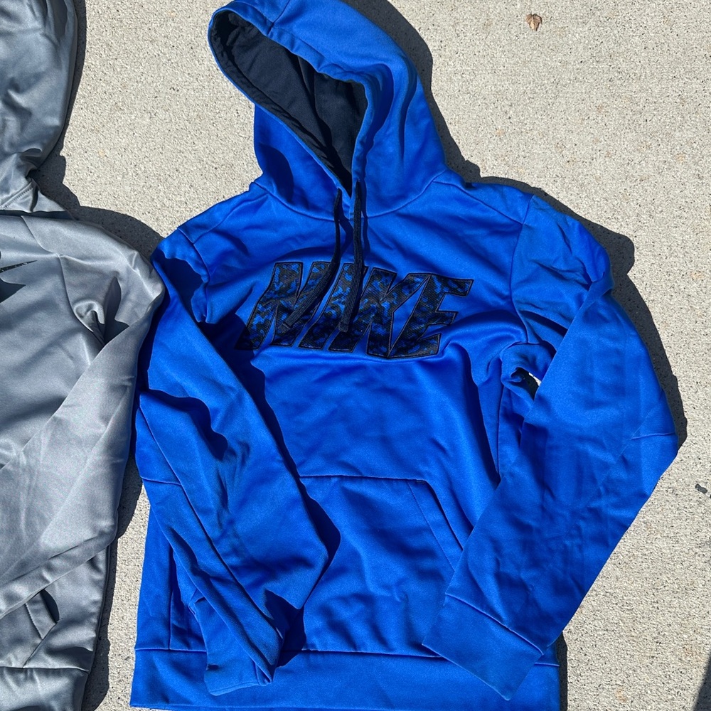 Nike Royal Blue Hoodie with Black Logo